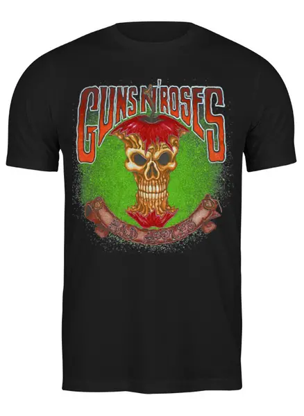Заказать мужскую футболку в Москве. Футболка классическая Guns n' roses от Leichenwagen - готовые дизайны и нанесение принтов.
