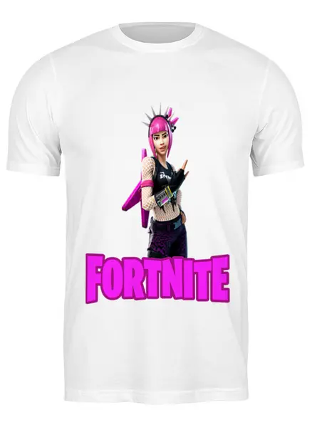 Заказать мужскую футболку в Москве. Футболка классическая Fortnite от  PRO_DESIGN - готовые дизайны и нанесение принтов.