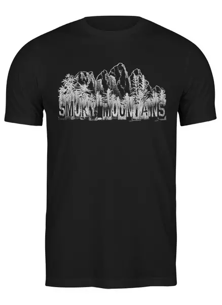 Заказать мужскую футболку в Москве. Футболка классическая Smoky Mountains от oneredfoxstore@gmail.com - готовые дизайны и нанесение принтов.