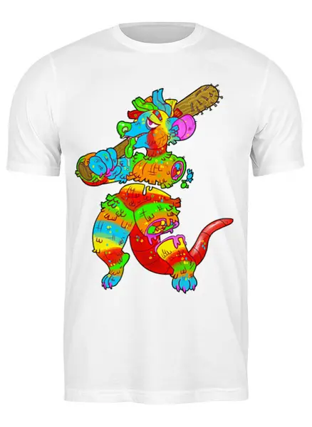 Заказать мужскую футболку в Москве. Футболка классическая dinosaur art от DenTen - готовые дизайны и нанесение принтов.