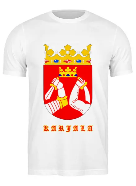 Заказать мужскую футболку в Москве. Футболка классическая Сортавала-Карелия от Виктор Касаткин - готовые дизайны и нанесение принтов.