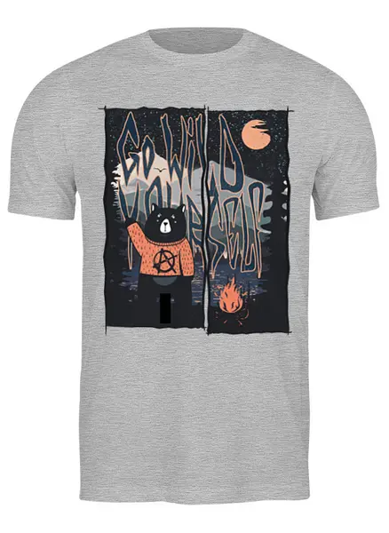 Заказать мужскую футболку в Москве. Футболка классическая Go Wild Yourself от oneredfoxstore@gmail.com - готовые дизайны и нанесение принтов.