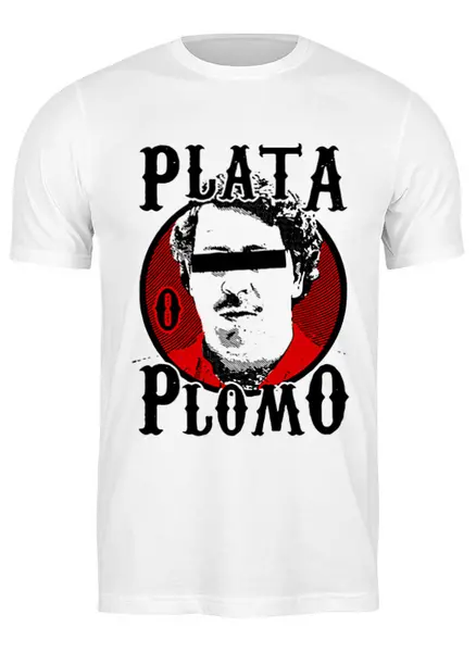 Заказать мужскую футболку в Москве. Футболка классическая Pablo Escobar от ПРИНТЫ ПЕЧАТЬ  - готовые дизайны и нанесение принтов.