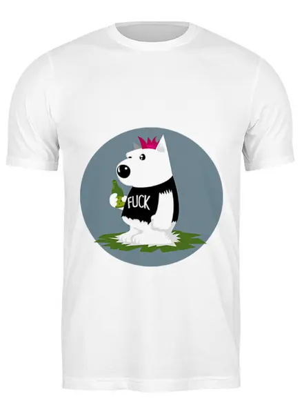 Заказать мужскую футболку в Москве. Футболка классическая Bad Dog от alexey_cmyk - готовые дизайны и нанесение принтов.