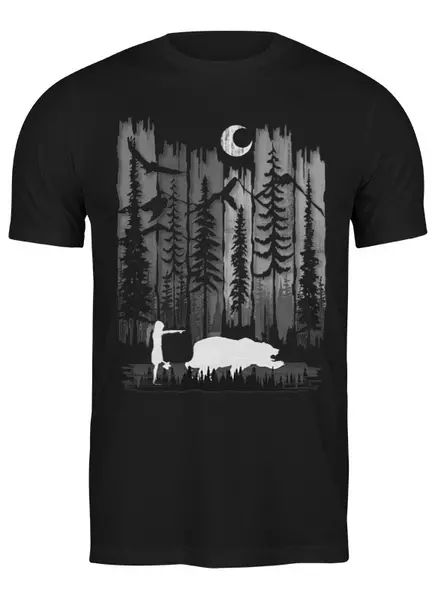Заказать мужскую футболку в Москве. Футболка классическая Forest Friends от oneredfoxstore@gmail.com - готовые дизайны и нанесение принтов.