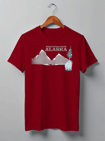 Заказать мужскую футболку в Москве. Футболка классическая Mountains от oneredfoxstore@gmail.com - готовые дизайны и нанесение принтов.