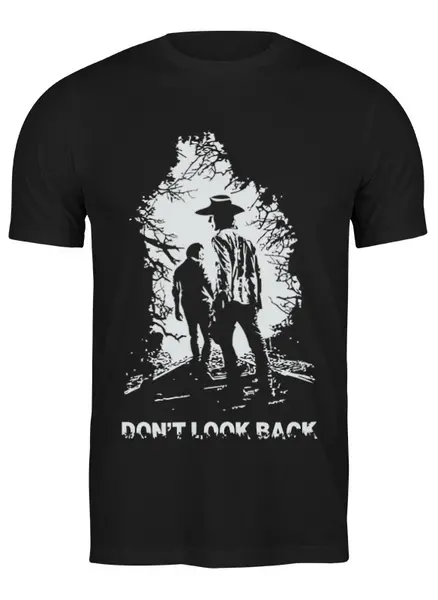 Заказать мужскую футболку в Москве. Футболка классическая Don't Look Back от skynatural - готовые дизайны и нанесение принтов.