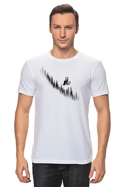 Заказать мужскую футболку в Москве. Футболка классическая Forest Rider от oneredfoxstore@gmail.com - готовые дизайны и нанесение принтов.