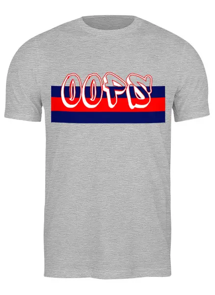 Заказать мужскую футболку в Москве. Футболка классическая Упсс!   от T-shirt print  - готовые дизайны и нанесение принтов.