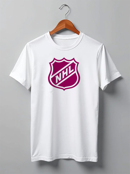 Заказать мужскую футболку в Москве. Футболка классическая National Hockey League от Сергей Дульнев - готовые дизайны и нанесение принтов.