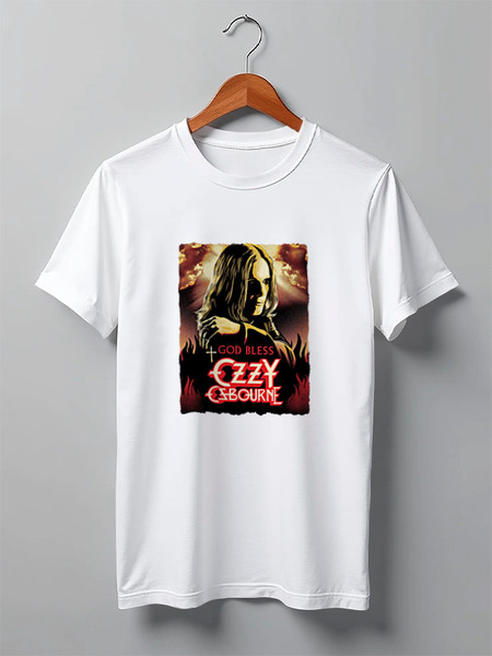 Заказать мужскую футболку в Москве. Футболка классическая Ozzy Osbourne от Leichenwagen - готовые дизайны и нанесение принтов.