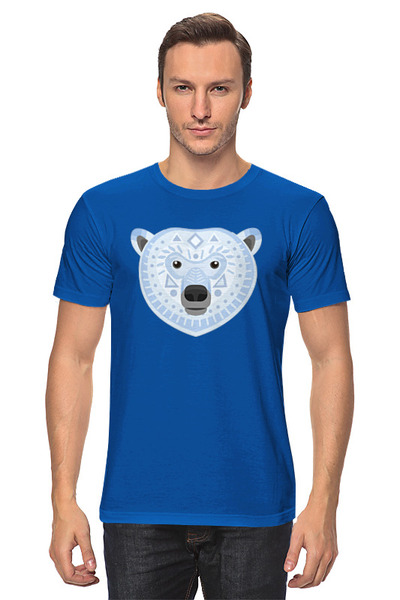 Заказать мужскую футболку в Москве. Футболка классическая Белый медведь от skynatural - готовые дизайны и нанесение принтов.