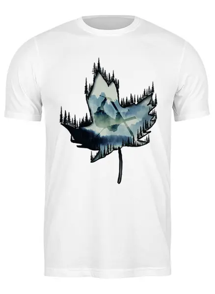 Заказать мужскую футболку в Москве. Футболка классическая Maple Ski от oneredfoxstore@gmail.com - готовые дизайны и нанесение принтов.