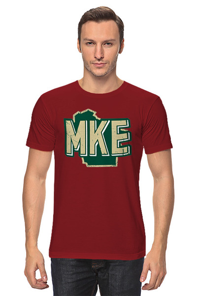 Заказать мужскую футболку в Москве. Футболка классическая Milwaukee Bucks от skynatural - готовые дизайны и нанесение принтов.