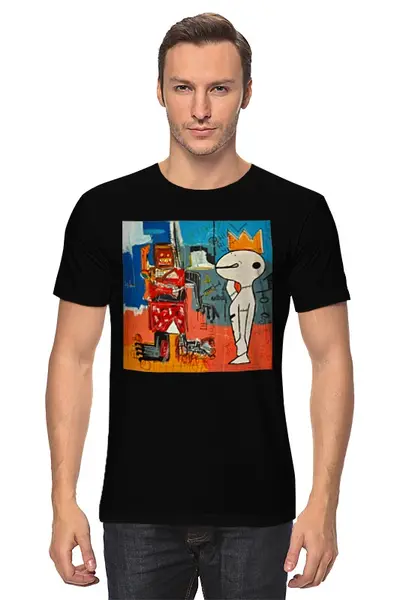 Заказать мужскую футболку в Москве. Футболка классическая Basquiat/Жан-Мишель Баския от Just kidding - готовые дизайны и нанесение принтов.