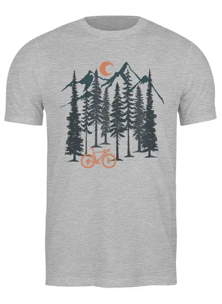 Заказать мужскую футболку в Москве. Футболка классическая Moon and Bike от oneredfoxstore@gmail.com - готовые дизайны и нанесение принтов.