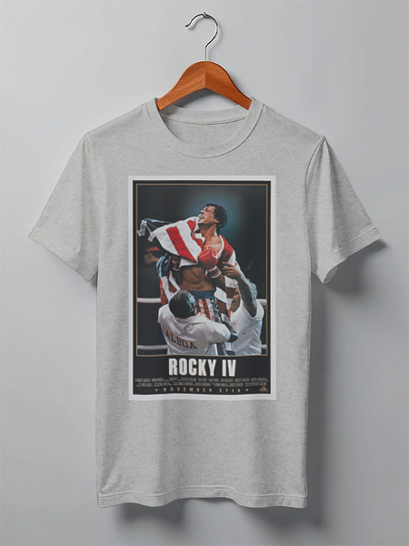 Заказать мужскую футболку в Москве. Футболка классическая Rocky / Рокки от KinoArt - готовые дизайны и нанесение принтов.