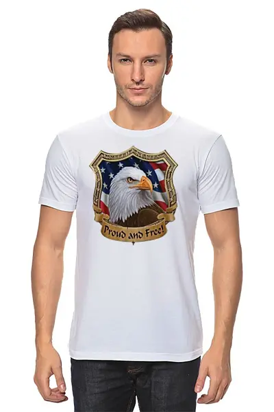 Заказать мужскую футболку в Москве. Футболка классическая American Eagle от Leichenwagen - готовые дизайны и нанесение принтов.