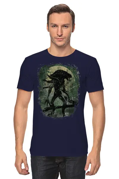 Заказать мужскую футболку в Москве. Футболка классическая Aliens от oneredfoxstore@gmail.com - готовые дизайны и нанесение принтов.