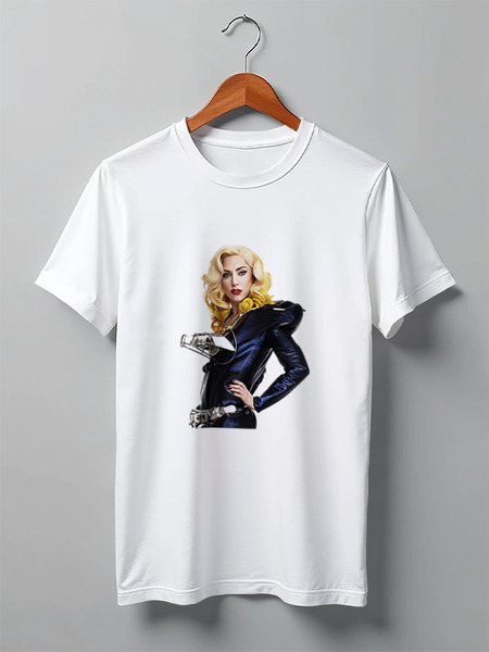 Заказать мужскую футболку в Москве. Футболка классическая LADY GAGA The Best от isa.m - готовые дизайны и нанесение принтов.