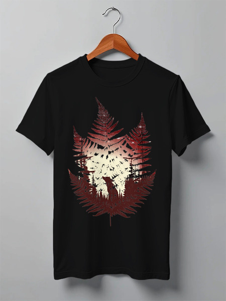 Заказать мужскую футболку в Москве. Футболка классическая Fox Here от oneredfoxstore@gmail.com - готовые дизайны и нанесение принтов.