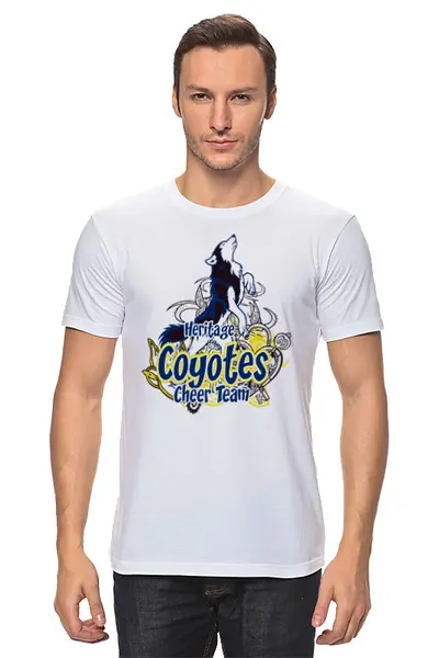Заказать мужскую футболку в Москве. Футболка классическая Coyotes от T-shirt print  - готовые дизайны и нанесение принтов.