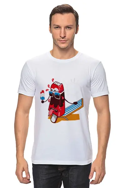 Заказать мужскую футболку в Москве. Футболка классическая  Ice cream от ANDREI M - готовые дизайны и нанесение принтов.