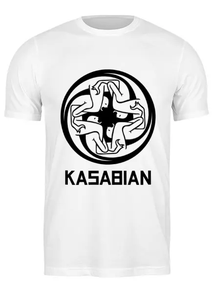 Заказать мужскую футболку в Москве. Футболка классическая Kasabian от geekbox - готовые дизайны и нанесение принтов.