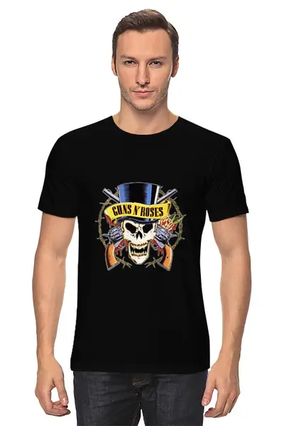 Заказать мужскую футболку в Москве. Футболка классическая Guns'n'Roses  от rancid - готовые дизайны и нанесение принтов.