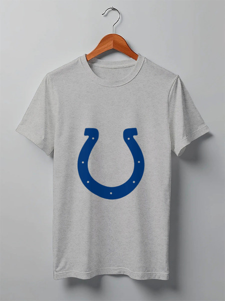 Заказать мужскую футболку в Москве. Футболка классическая Indianapolis Colts от dobryidesign - готовые дизайны и нанесение принтов.