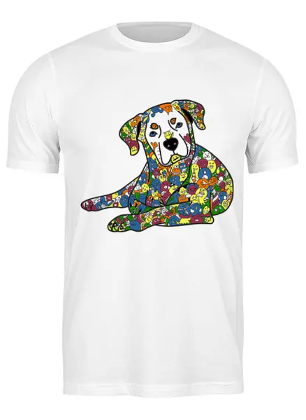 Заказать мужскую футболку в Москве. Футболка классическая собака  из дудл монстров от Игма - готовые дизайны и нанесение принтов.