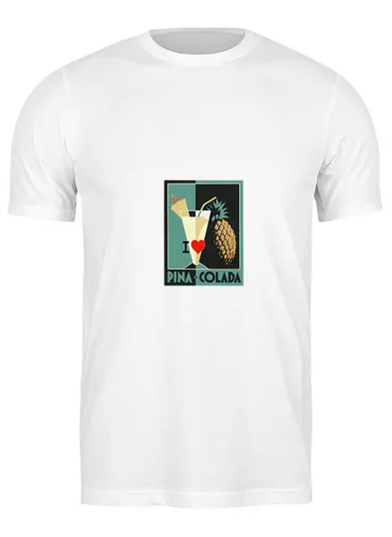 Заказать мужскую футболку в Москве. Футболка классическая PINA-COLADA от gent777 - готовые дизайны и нанесение принтов.