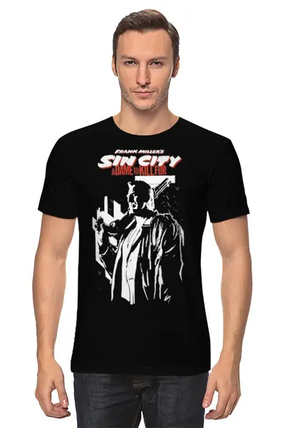 Заказать мужскую футболку в Москве. Футболка классическая Sin City (Город грехов) от scrat29@yandex.ru - готовые дизайны и нанесение принтов.