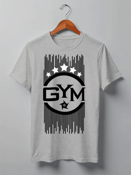 Заказать мужскую футболку в Москве. Футболка классическая !!! GYM !!! от Алексс Неро - готовые дизайны и нанесение принтов.