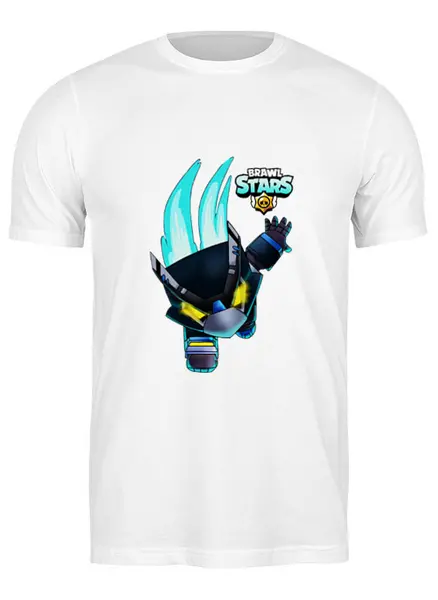 Заказать мужскую футболку в Москве. Футболка классическая Brawl Stars CROW от vista12761@rambler.ru - готовые дизайны и нанесение принтов.