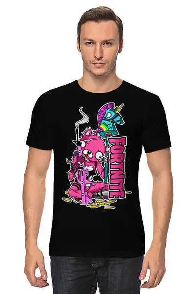 Заказать мужскую футболку в Москве. Футболка классическая Fortnite, Cuddle Team Leader от geekbox - готовые дизайны и нанесение принтов.