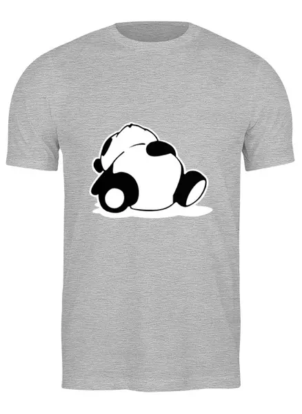 Заказать мужскую футболку в Москве. Футболка классическая Спящая панда от hideo_kojima - готовые дизайны и нанесение принтов.