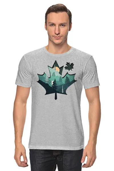 Заказать мужскую футболку в Москве. Футболка классическая Maple Ski от oneredfoxstore@gmail.com - готовые дизайны и нанесение принтов.