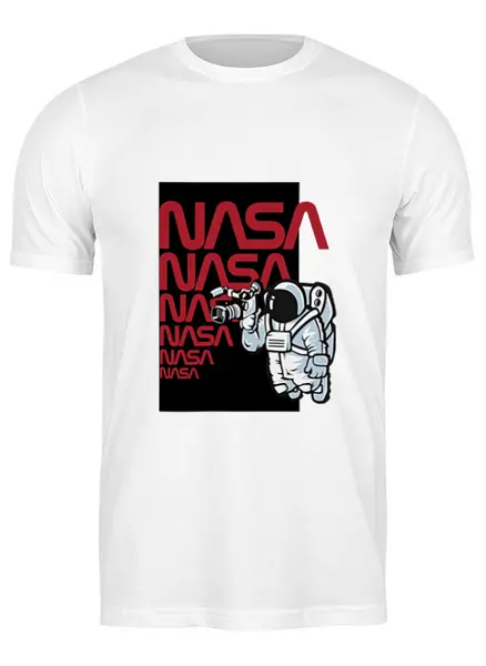 Заказать мужскую футболку в Москве. Футболка классическая NASA (НАСА) от TheAndarz  - готовые дизайны и нанесение принтов.