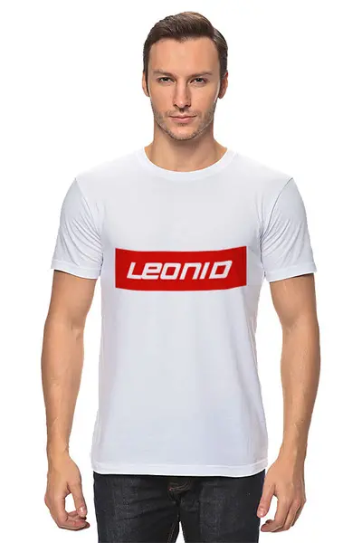 Заказать мужскую футболку в Москве. Футболка классическая Leonid от THE_NISE  - готовые дизайны и нанесение принтов.