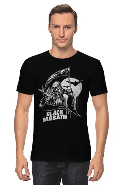 Заказать мужскую футболку в Москве. Футболка классическая Black Sabbath от geekbox - готовые дизайны и нанесение принтов.