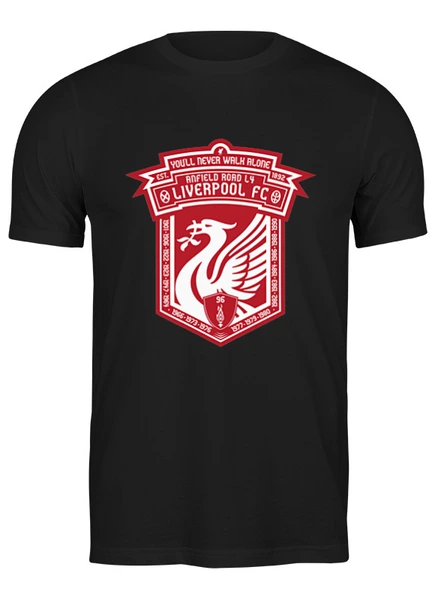 Заказать мужскую футболку в Москве. Футболка классическая Liverpool FC от skynatural - готовые дизайны и нанесение принтов.