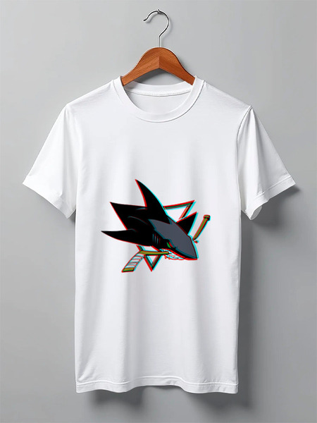 Заказать мужскую футболку в Москве. Футболка классическая San Jose Sharks от kspsshop - готовые дизайны и нанесение принтов.