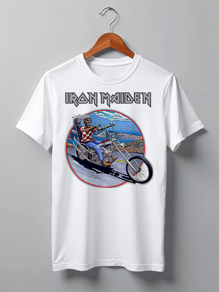 Заказать мужскую футболку в Москве. Футболка классическая Iron Maiden Band от Leichenwagen - готовые дизайны и нанесение принтов.