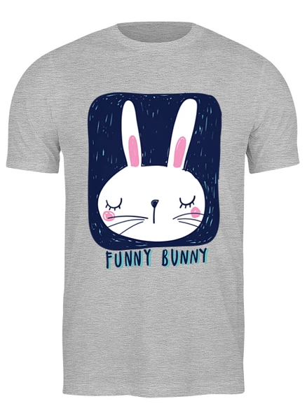 Заказать мужскую футболку в Москве. Футболка классическая Funny Bunny от skynatural - готовые дизайны и нанесение принтов.
