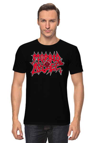Заказать мужскую футболку в Москве. Футболка классическая Morbid Angel от Leichenwagen - готовые дизайны и нанесение принтов.