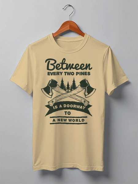 Заказать мужскую футболку в Москве. Футболка классическая Mountains от oneredfoxstore@gmail.com - готовые дизайны и нанесение принтов.