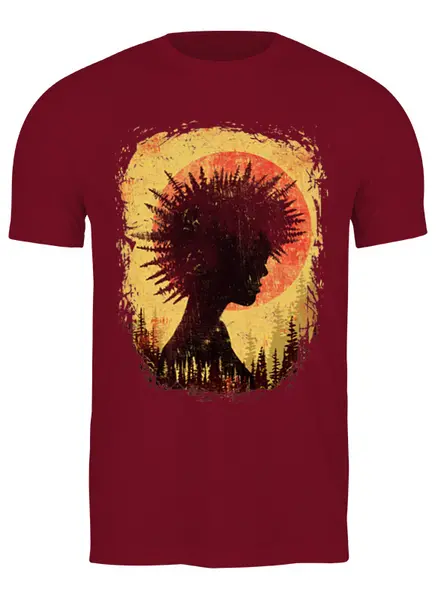 Заказать мужскую футболку в Москве. Футболка классическая Forest Punk от oneredfoxstore@gmail.com - готовые дизайны и нанесение принтов.