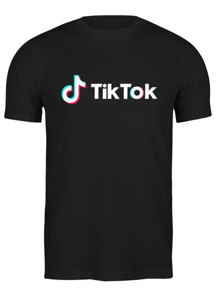 Заказать мужскую футболку в Москве. Футболка классическая TikTok  от DESIGNER   - готовые дизайны и нанесение принтов.