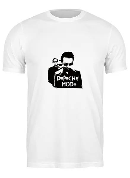 Заказать мужскую футболку в Москве. Футболка классическая Depeche Mode от originals - готовые дизайны и нанесение принтов.